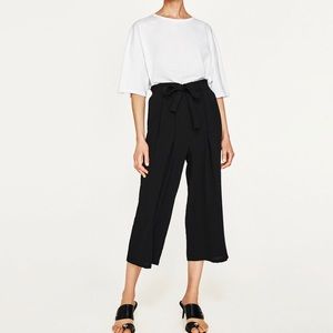 ZARA Basic Collection black culottes